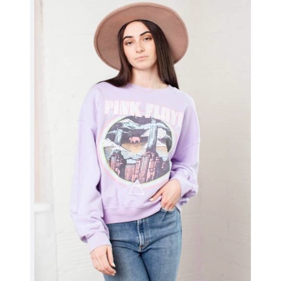 DAYDREAMER Pink Floyd Animals Tour '77 Crew In Distressed Lavender Size M - Picture 2 of 10